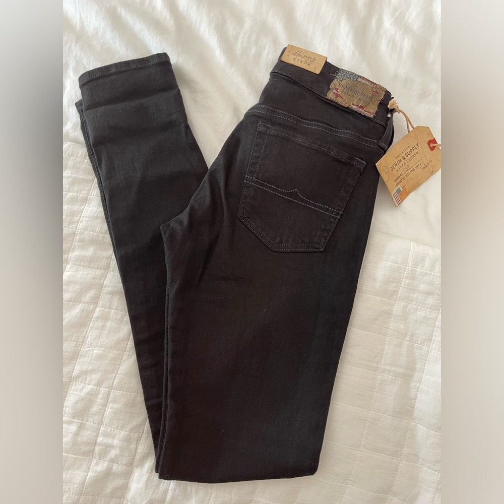 Denim & Supply Ralph Lauren Women’s Black Skinny Jeans Sz. 27 X 32 Reiser